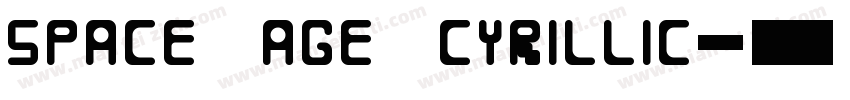 Space Age Cyrillic字体转换